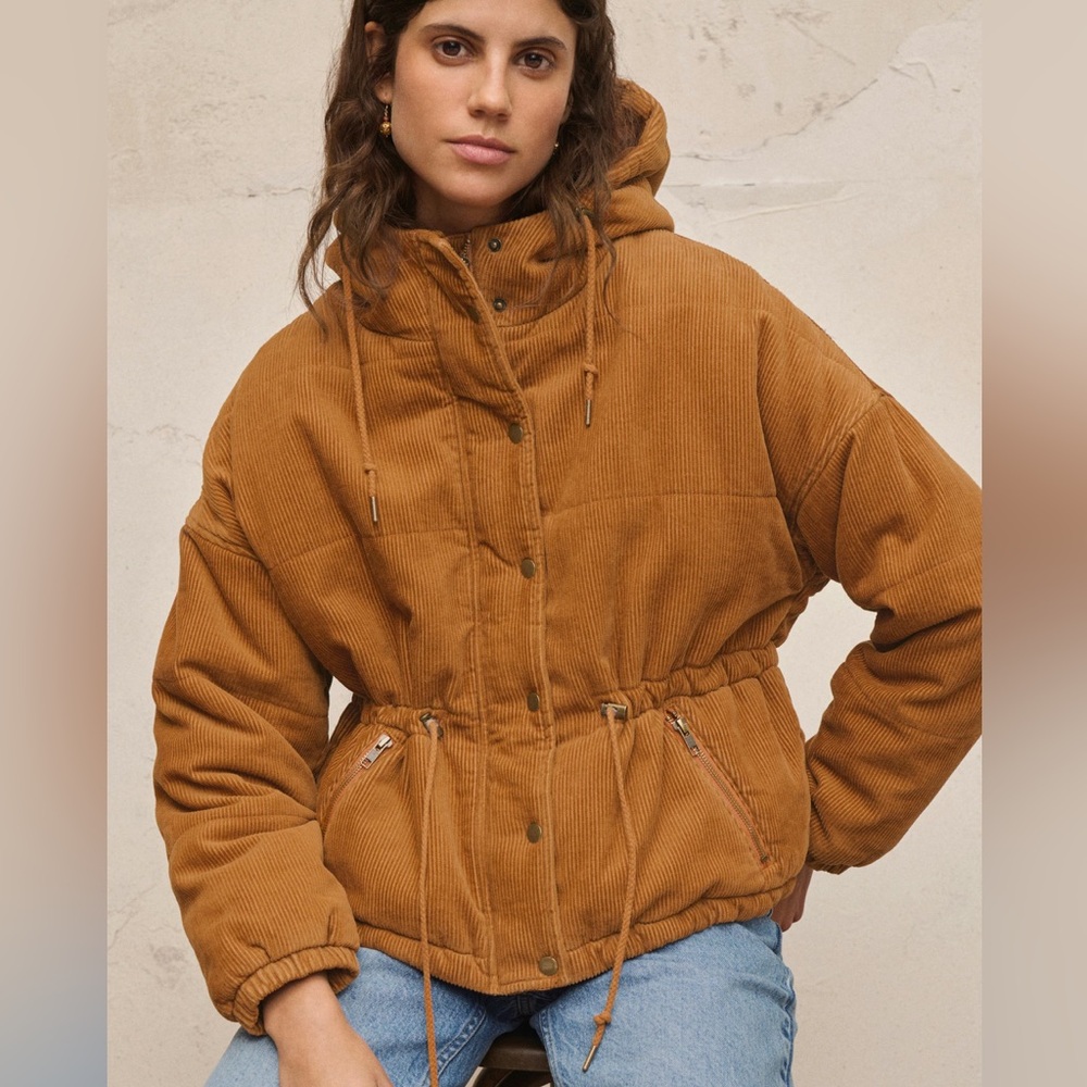 Wrap London Orange- Brown Puffer Jacket size 4